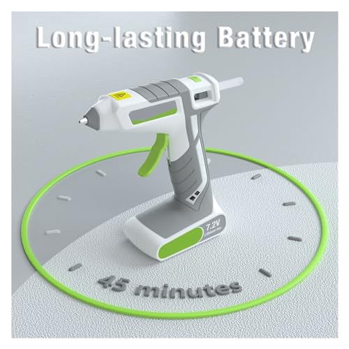 LIBODD Hot Glue Gun Glue Gun 7.2V Lithium Battery Hot Silicone Gun Hot Melt Glue Gun with 20pcs Glue Sticks for DIY Crafts Arts for DIY Arts, Crafts and Quick Repairs