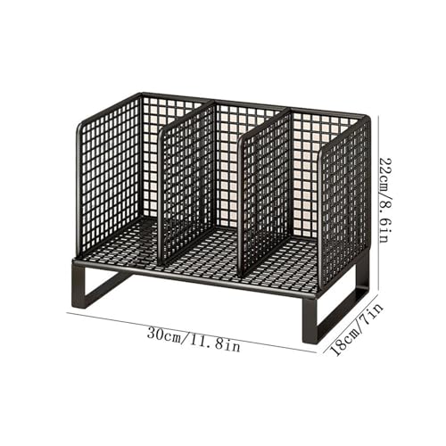 Bookcase Storage Rack Home Hollow Out Iron Three Slots Bookshelf Office Supplies Metal Storage Rack Book Shelf