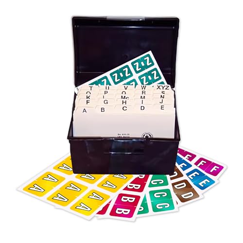 Alphabet Labels for File Folders, A to Z Plus Mc Desk Set with File Box and Indexes, Doctor Stuff, 2034 Labels, Compatible with Colwell Jewel Tone COAM Alpha Stickers Series, Medical Chart Labels