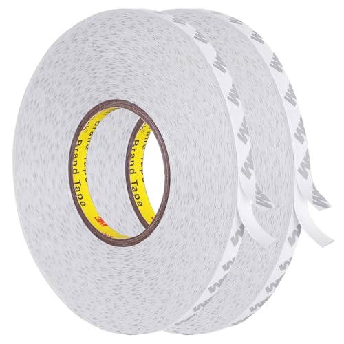 Double Sided Tape Heavy Duty, Super Strong Adhesive, 164ft x 0.39in, 2 Pack