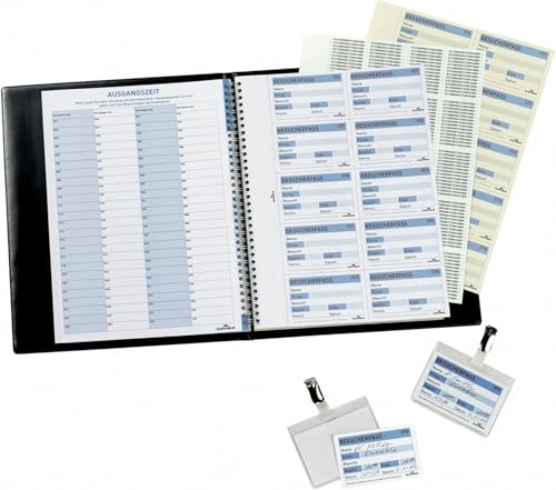 Durable 1464 Visitors Book Refill Pages with 100 Badge Inserts, Each
