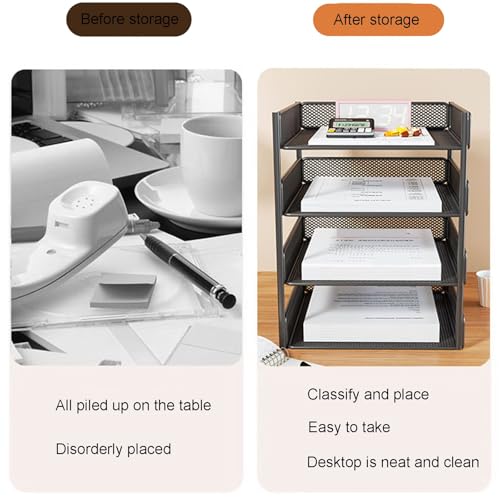 SXSYTR Metal Desktop Orgnizer Shlef, Freestanding Small Desktop Bookshelf(White,26x26cm/10.2x10.2in)