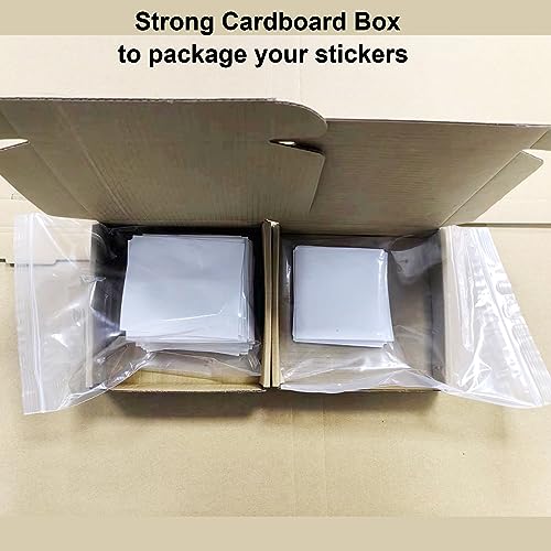Custom Rectangle Stickers Labels for Business Logo, 66 Sizes, 1-10 in