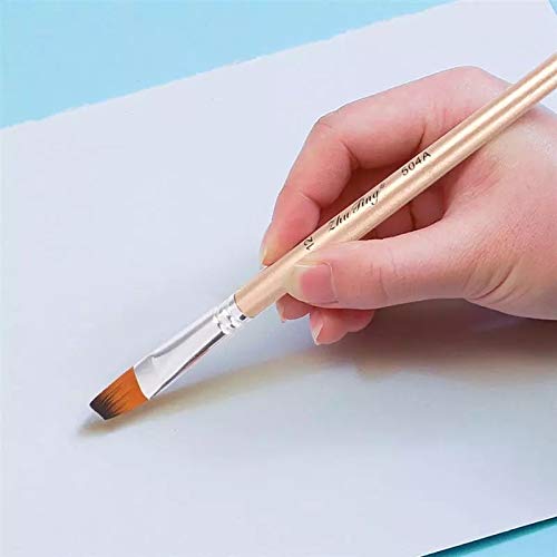 HBJWOV 1 Set of 5Pcs Multi-Function Nylon Paintbrush Paint Brush Painting Tool for Watercolor Painting Oil Painting(Light Yellow)