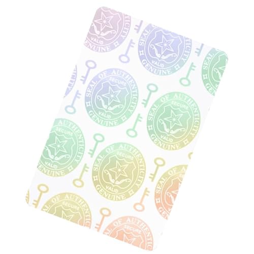 Bulk 100 Pack - Premium Holographic Overlays for Standard Size I'd Card - Key and Seal Holograms - Adhesive Laminate Sticker Style Sheets for Badges or Printable Paper Cards by Specialist ID