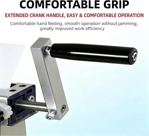 Hand Crank Leaf Shredder, Manual Tobacco Cutter with 2 Clamps, 1mm Width, Ideal for Home, Office, School Use, Efficient Leaf Shredding Machine