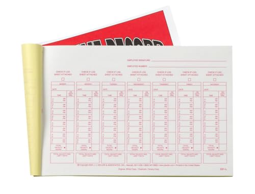 J. J. Keller Driver Exemption Log Book, 8.5" x 5.5", 10 Pack