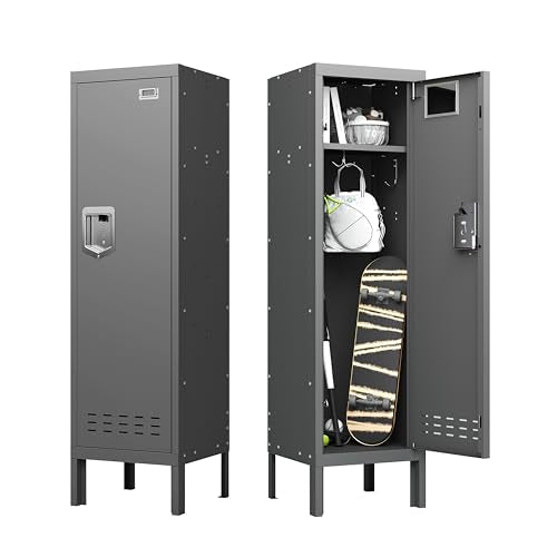 BUTISOW Metal Cabinet Home Office Storage,Lockers,Lockable Employees Metal Locker with Door,54" Height Steel Locker,Lockable Steel Locker for Gym,School,Home,Office,Garage,Assembly Required