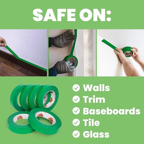 TAPEBEAR Green Painters Tape Masking Tape 1.41" x 60Yard x 36Rolls
