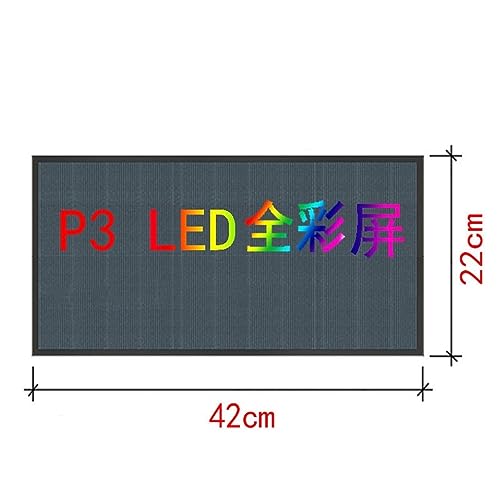 MekUk LED Sign Board Scrolling Message P3 Programmable LED Display Board Message, Indoor Use for Store, Coffee, Bar for Store, Car, Business, Promotion (Size : 42cm*22cm)