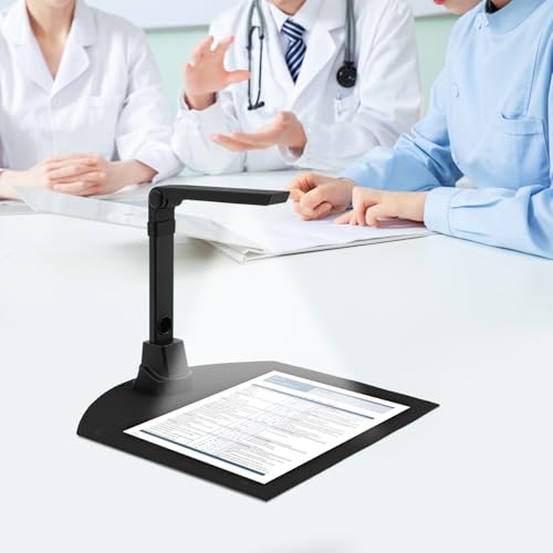 BRICZUNA A3 Book & Document Scanner 12MP Fast Scan Document Camera Scanners for Computers Portable Receipt & Photo Scanner Desktop Scanners for Mac & Windows, Video Recording, 200+ Languages OCR