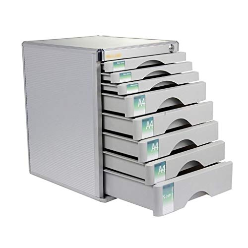 noxozoqm Flat File Cabinet, 8-Layer File Storage Cabinet, with Lock and Index Label, File Classification Management, for Office Supplies Storage