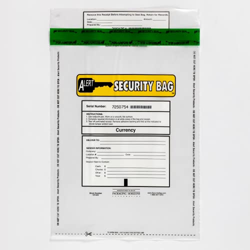 Clear Alert Bank Deposit Security Bags - 9x12" (Case of 250)