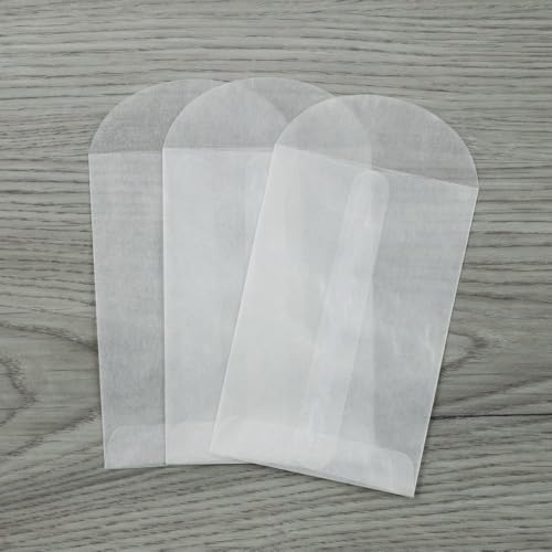 LUXPaper Open End Envelopes | 3" x 4 1/2" | Glassine | 30lb. Text | 100 Qty