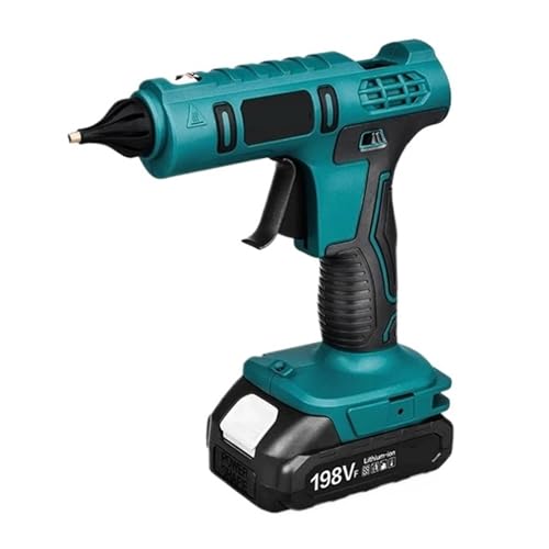 LIBODD Hot Glue Gun 100W Electric Hot Melt Glue Gun for 18V Battery Cordless Hot Melt Glue Gun with 11mm Glue Sticks Home DIY Repair Tool for DIY Arts, Crafts and Quick Repairs(1 Battery)