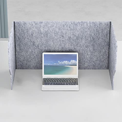 ZBSAVFM Freestanding Acoustic Privacy Panel - 3-Panel Sound Absorbing Desk Divider Classroom Sneeze Guard 60cm Partition for Enhanced Focus and Confidentiality