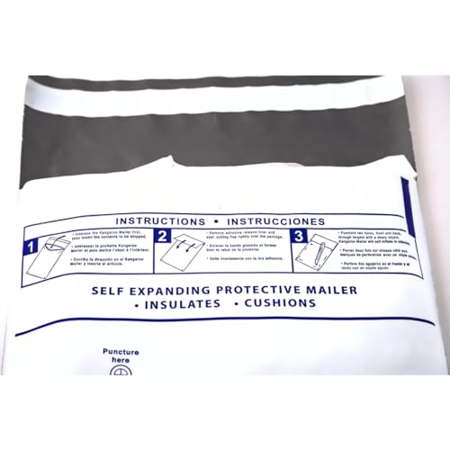 Insulated Mailers for Cold Shipping - Kangaroo Expanding Mailer - 9" x 11" x 1 3/8" - Bulk 72 Count - Insulated Sealed Clasp Envelopes for Medicine, Food, Perishables