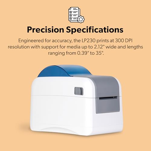 AMBIR LP230 2" Direct Thermal Wristband and Label Printer for Healthcare