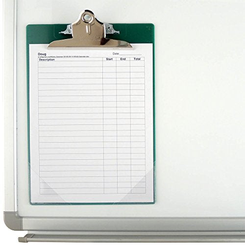 StoreSMART - Magnetic Green Clipboard with Corner Pockets and Rulers - 4-Pack - CLIPMC-G-4