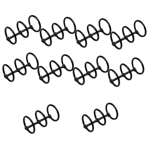 Ring binding, Binder rings 10Pcs Rings Clips, 3 Ring Loose Leaf Binders Book, for Notebook Diary Photo Album Binding(Black)