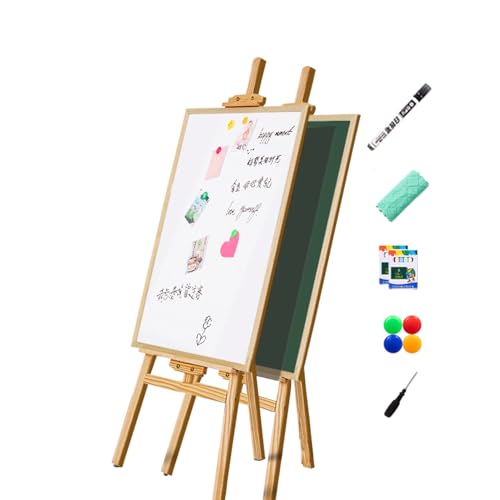 Magnetic Whiteboard Easel, Double Sided White Board, Dry Erase Board with Stand, Portable Whiteboard Foldable(70x100cm/27.5x39in)
