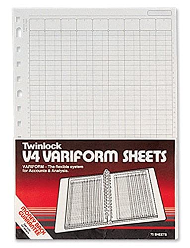 Rexel Twinlock Variform V4 Cash Refill Sheets 5 Columns (75 sheets)