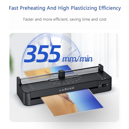 A3 Thermal Laminator Machine with Built-in Paper Trimmer Punch and Corner Rounder - Ideal for Home, Office, School - A3 Laminator Machine