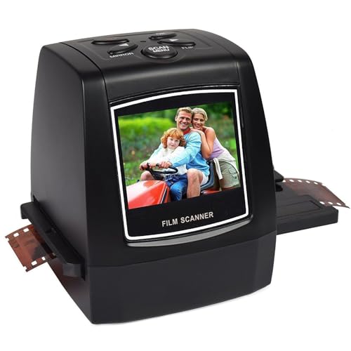 Mini Negative Scanner 35mm/135mm 2.4-inch Slide Converter LCD Screen, Automatic Exposure &Color Balance Adjustment,Photo Digital Image Viewer Built-in Editing Software