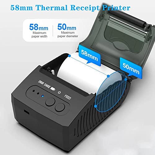 XDSRFVW Thermal Receipt Printer 58mm Portable Mini POS Compatible Android iOS Mobile Phone Windows