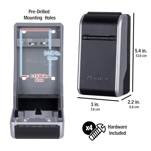 Master Lock High Capacity Key Lockbox, Combination Dial, Wall Mount
