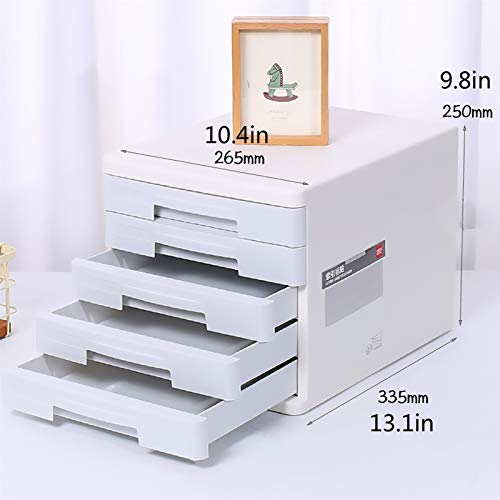 noxozoqm Desktop Drawer Cabinet Flat File Cabinet Storage, Desktop Drawer Cabinet, 5 Drawer Blue and White, Size 10.4''x 13.1''x 9.8'', Office Supplies Desk Storage (Color : Blue)