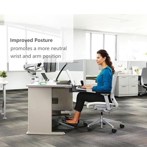 Max Smart Clamp On Keyboard Tray Under Desk, Keyboard Drawers, Keyboard Platforms, 20inch, Easy Assembly, Slide-Out Platform Computer Drawer for Typing