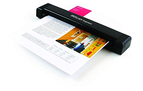 IRIScan Express 4-Portable Scanner 8PPM simplex, USB, Document Scanner, 8PPM, Receipt Scanner, Full OCR Readiris, Windows Black