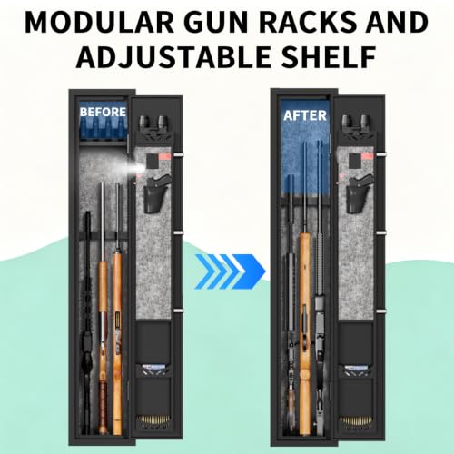 KAER 3 Gun Safe for Rifles and Pistols,Fully Assembled Long Rifle Safe