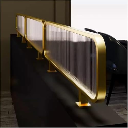 Glass Partition for Restaurant Area 30/50 Cm Height Matte Striped Glass Restaurant Countertop Tabletop Partitions Decoration(50x110cm)