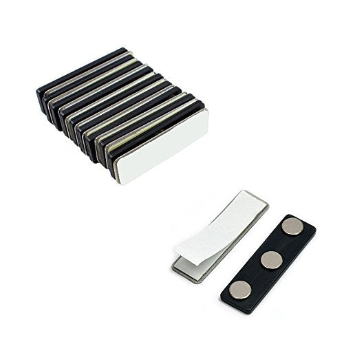 Bulk Name Tag Magnet Holders | Packs of 10, 25, 50 and 100 | Adhesive Backing | Magnetic Name Badge Fasteners | Sets of Name Tag Magnets | Name Badge Backing | 904 Custom (100)