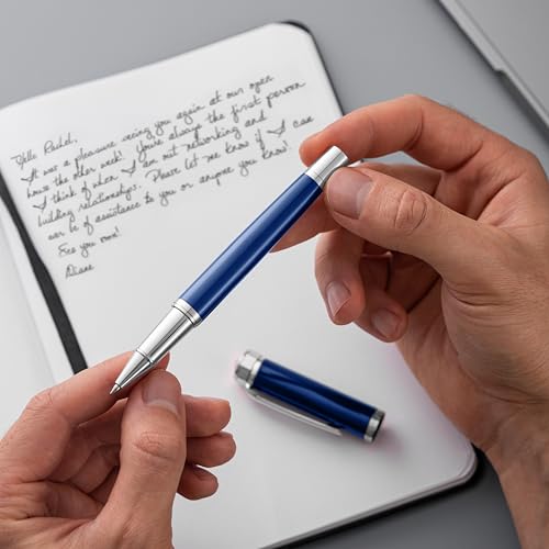Ellington Pens Ballpoint 9 Colored Pens Variation With 2 Ink Pen Refill Elegant Journaling Pens Calligraphy Pens Smooth Fine Point Pen Quick Drying Pens Ideal for Personalized Gifts For Men, Women