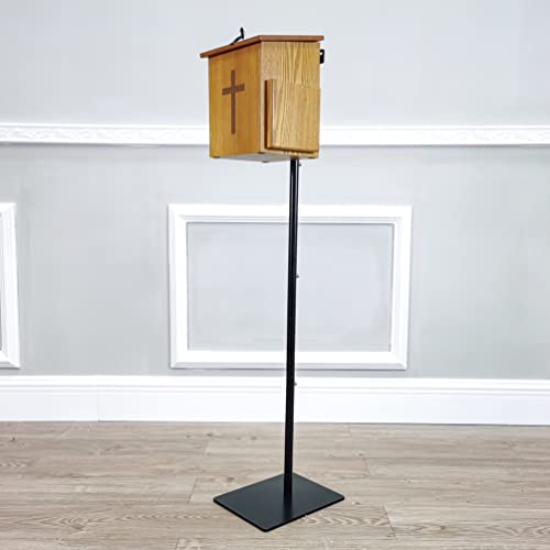 FixtureDisplays® MDF Donation Box Floor Stand Lobby Foyer Tithes & Offering Suggestion Collection Ballot Box 11065+10885
