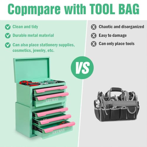 AMZXPLORE 2+3 Layers Stackable Desk Organizer, Steel Storage Box