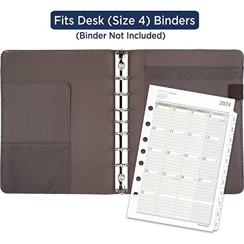 AT-A-GLANCE 2024 Daily Planner One Page Per Day Refill, 5-1/2" x 8-1/2", Desk Size, Loose-Leaf (481-125-24)