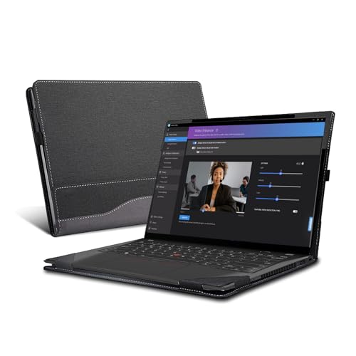 Laptop Cover for Lenovo ThinkPad T14 Gen 3 Gen4 T14s Gen 3 Gen 4 [Note Other Models] All Inclusive Drop Case 14" PU Leather Inside Pocket Cover (Gray)