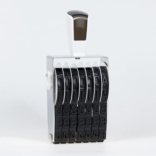 BS-17.5H80W12L Custom Rotating Oil Resistant Rubber Stamp, Fully Customizable, Stamping on Metal, Plastics, or Glossy Paper, Letter Size 0.69 inch (17.5mm), Width 3.15 inch, 12 Rows, Made in Japan