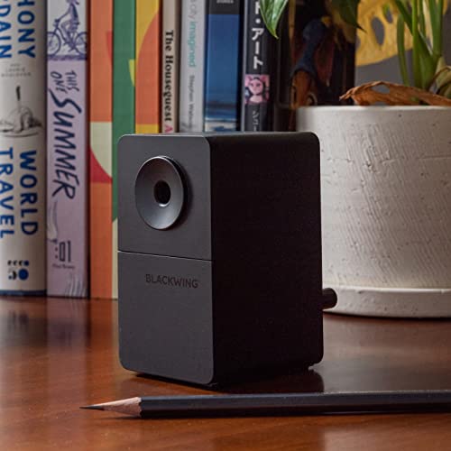 Blackwing Desktop Pencil Sharpener, Adjustable Point Dial, Hand Crank