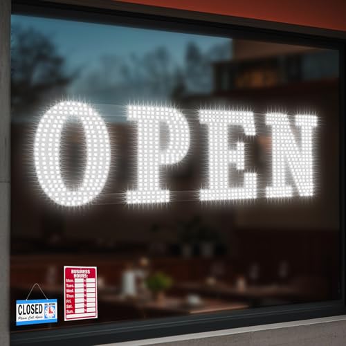 40"x14" Open Sign, Extra Bright Jumbo Led Open Signs for Business with High Visibility and Longlife Working Business Sign for Stores Bar Hotel Retail Shops Window Salon Office