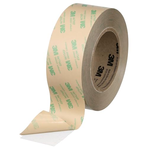3M Adhesive Transfer Tape 468MP, Clear, 2 in x 60 yd, 5 mil, 1 Roll