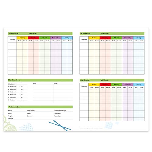 ROTH Compass Learning to Write Homework Book 1st Class with Day Colours for Primary School, A4, 1 Week = 2 Pages