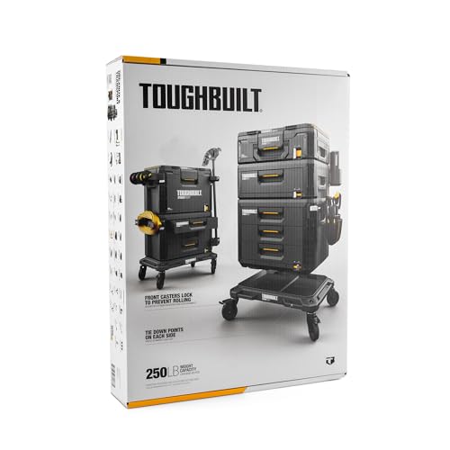 ToughBuilt StackTech 4-Wheel Cart Tool Box Dolly with 4 Locking Casters