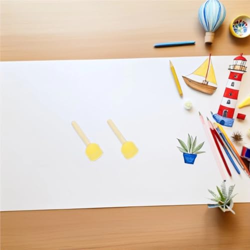 Foam Paintbrushes 10 pcs Sponge Paint Brushes Foam Applicator with Wooden Handle for Art Work Craft