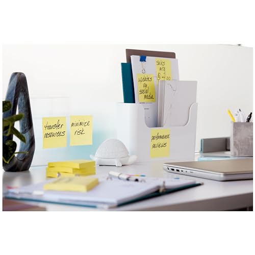 Post-it Super Sticky Notes, 3 x 3 in, Canary Yellow, 24 Pads, 90 Sheets/Pad