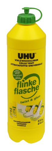 UHU 46325 Multi-Purpose Glue in Handy Bottle Solvent-Free 850 g Refill Bottle